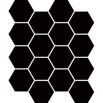 Uniwersalna Mozaika Prasowana Nero Paradyż Hexagon 22x25.5 GAT.I