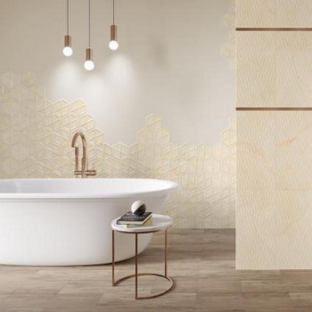 ILLUSION BEIGE HEKSAGON STRUKTURA SCIANA POLYSK 19,8X17,1 G.I