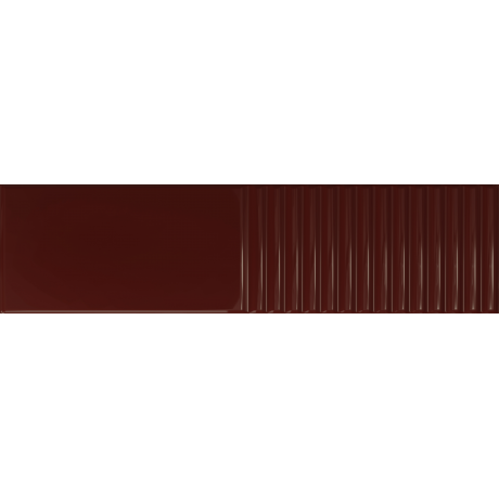 Płytka ścienna Groove burgundy 2 gloss STR 29,8x7,8x1 Gat.1