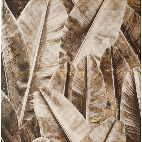Dekor ścienny 2-elementowy Pietra Aurea leaves 61,8x60,8 Gat.1